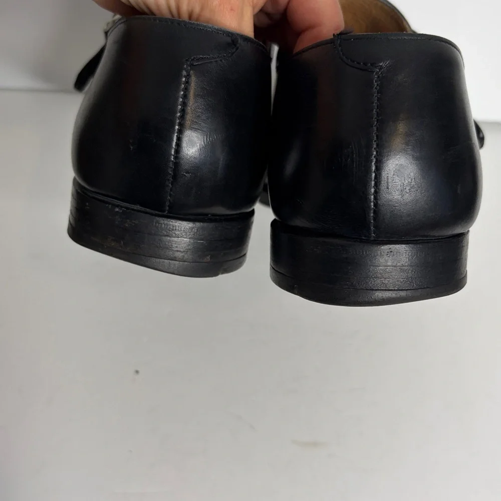 Crockett & Jones Mens Shoes UK 9 G US 10 Black Monk Strap Monkton Made in UK - Picture 8 of 15